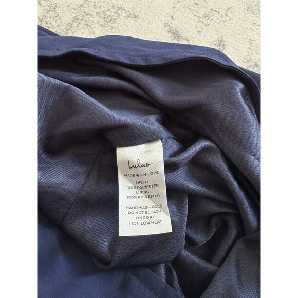 Lulus Dreamy Date Night Navy Blue Sleeveless Midi Dress Size Large Wedding Guest - Picture 10 of 10